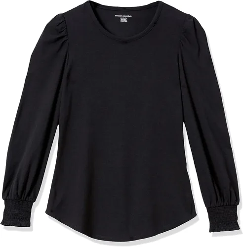 Vista 9 de Tienda Essentials - Camiseta de manga larga con cuello redondo y puños fruncidos para mujer
