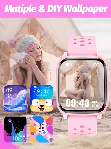 Vista 7 de Reloj inteligente para niños y niñas, reloj inteligente para niños, regalos para niños de 4 a 16 años con modo de sueño, 19 modos deportivos