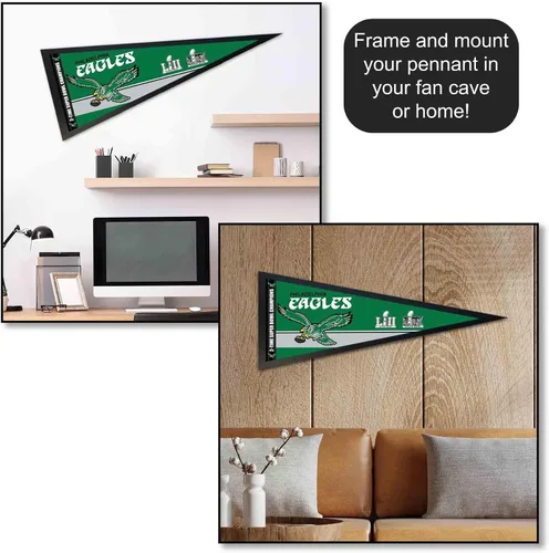 Vista 4 de WinCraft Bandera retro de los Philadelphia Eagles 2 Time Champions