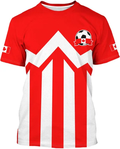 Vista 11 de Camiseta de fútbol con la bandera nacional, ropa de entrenamiento de fútbol, camiseta al aire libre, cuello redondo, manga corta a la moda