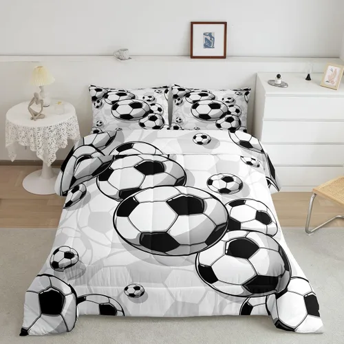 Vista 96 de Juego de ropa de cama de baloncesto para niños y adolescentes, juego de edredón deportivo para niños, tamaño matrimonial, suave, ligero, decoración