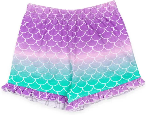 Vista 4 de Disney Princess Ariel Moana Jasmine Rapunzel Belle - Camiseta gráfica y pantalones cortos para niñas de bebé a niño pequeño