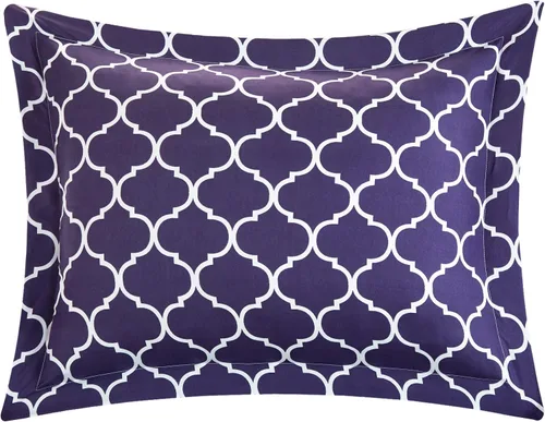 Vista 3 de Chic Home Brooklyn - Juego de funda de edredón de 2 piezas, individual, color ciruela