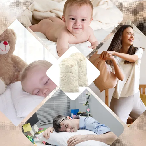 Vista 7 de Berlune Relleno de algodón de 1.1 lb para animales de peluche, almohada suave de algodón orgánico natural para relleno de almohada para juguetes