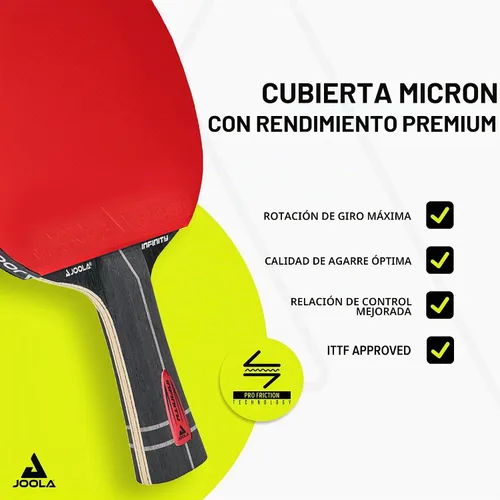 Vista 2 de JOOLA Table Tennis Bat Infinity ITTF Approved Professional Carbon Table Tennis Bat for Advanced Players - with High-Tech Fibre, 7-Layer Bat Blade