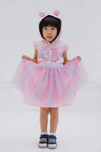 Vista 2 de Peppa Pig Vestido de tul de malla para niñas pequeñas a niños pequeños