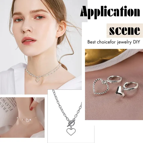 Vista 7 de UNICRAFTALE Heart Stainless Steel Charms Open Heart Floating Pendants Hollow Charms for DIY Jewelry Bracelets Necklace Making