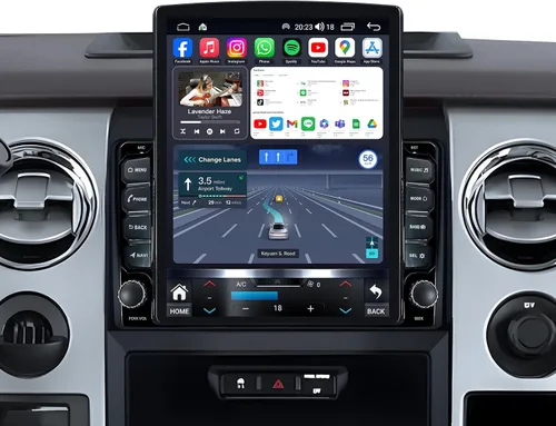 Vista 8 de Radio de coche para Ford F150 2009-2014: Actualización de estéreo táctil HD de 9 pulgadas 1280x800 con Carplay inalámbrico Android Auto 5G WiFi