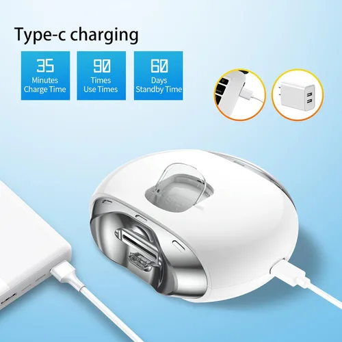 Vista 9 de Electric Automatic Nail Clipper with LED Light & 3 Speeds,Fingernail Cutter and Polisher and Exfoliating 3 in 1 Design,Nail Scraps Storage