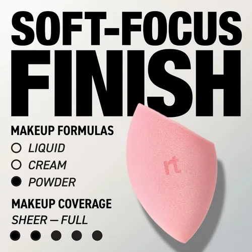 Vista 2 de Real Techniques-Miracle Microfiber Technology ideal para usar con polvos Beauty Sponge Makeup Blender, rosado