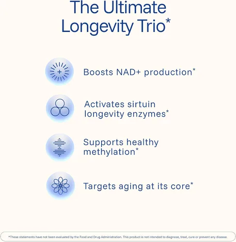 Vista 3 de Liposomal NMN Pro Complete (90 Cápsulas) - Liposomal Uthever NMN, Trans-Resveratrol, TMG