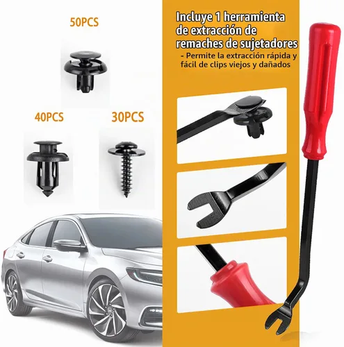Vista 7 de Xislet 120 piezas Clips para parachoques de 10 mm 91503-SZ3-003 con tornillos para protector contra salpicaduras 90114-SE0-000 Compatibles con Honda