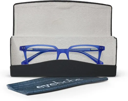Vista 6 de eyebobs C Suite Traditional and Blue Light Reading Glasses Frente y patillas de cristal azul