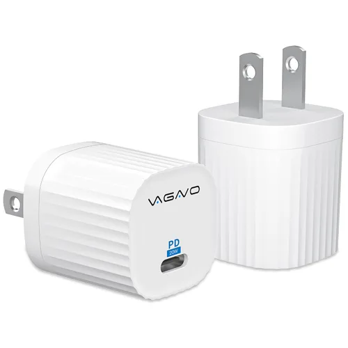 Vista 10 de Paquete de 2 bloques de cargador para iPhone 17, bloque de cargador USB C de 35 W y 3 puertos de carga rápida, enchufe de pared multipuerto USB C