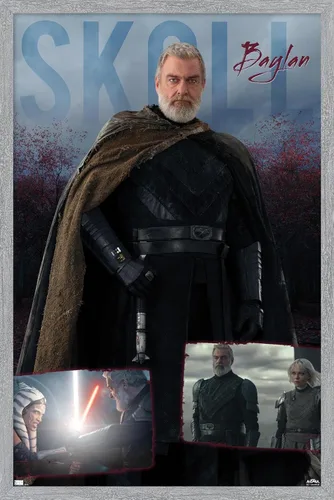 Vista 16 de Trends International Star Wars: Ahsoka - Póster de pared Baylan Skoll, 14.72 x 22.37 pulgadas, versión enmarcada de madera de granero