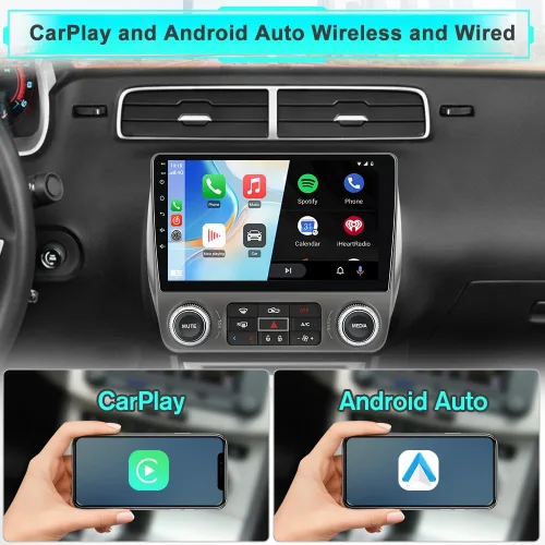 Vista 3 de Radio de coche para Chevrolet Camaro 2010-2015 Android 15 con pantalla táctil de 9 pulgadas 2GB+64GB Carplay, Android Auto, navegación en línea