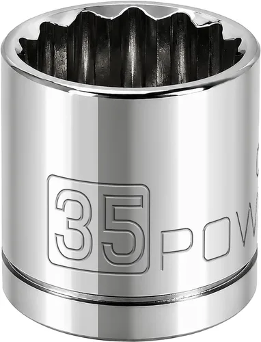 Vista 20 de Powerbuilt 642303 1/2" Dr. 12 Pt. SAE Socket estándar, 11/16