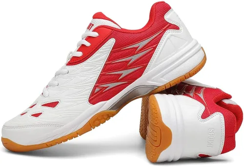 Vista 3 de VEACAM Tenis para hombre, tenis de bádminton para hombre, transpirables, con cordones, para pickleball y voleibol, zapatos deportivos casuales