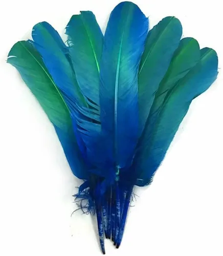 Vista 51 de 1/4 lb - Aqua Blue Pavo Marabou Corto Plumas Sueltas Mullidas Al Por Mayor A Granel