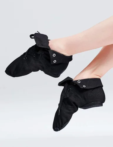 Vista 6 de Daydance Botas de jazz con cordones hasta el tobillo para niños, niñas, niños, mujeres, adultos