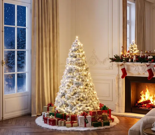 Vista 9 de Christmas Tree, 7.5FT Artificial Xmas Pine Tree for Holiday Décor, Green