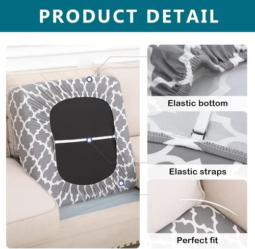 Vista 99 de hyha Fundas de cojín de sofá estampadas, fundas de sofá florales lavables para sofás con 2 cojines, fundas de cojín de patrón elástico para muebles