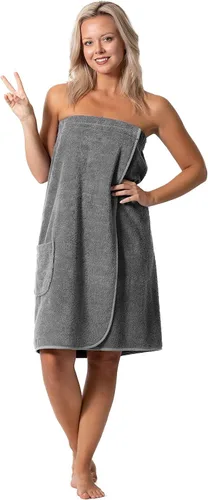 Vista 9 de Robe Direct Women’s Terry Cloth Spa and Bath Towel Wrap with Adjustable Closure & Elastic Top