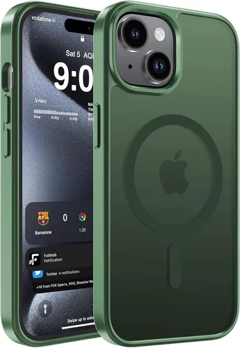 Vista 85 de WRJ Funda magnética mate para iPhone Air de 6.5 pulgadas, [compatible con Magsafe] [protección contra caídas de grado militar], delgada Negro