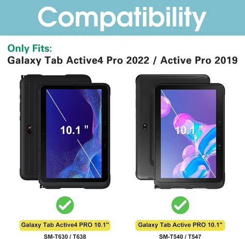 Vista 2 de ProCase Paquete de 2 protectores de pantalla para Samsung Galaxy Tab Active4 Pro de 10.1 pulgadas 2022/Tab Active Pro de 10.1 pulgadas 2019