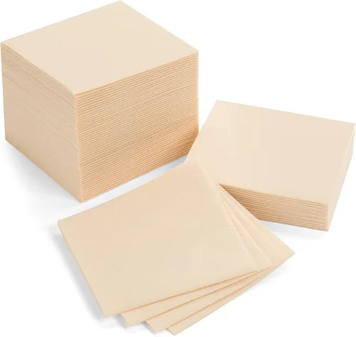 Vista 30 de AH AMERICAN HOMESTEAD Servilletas de cóctel de papel, servilletas desechables similares al lino, 4.75 x 4.75 pulgadas, servilletas cuadradas a Azul