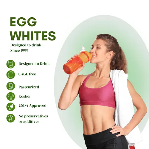 Vista 5 de Egg Whites International - Claras de huevo líquidas 100% puras diseñadas para beber. AHORA 100% libre de jaulas (6 medio galones)