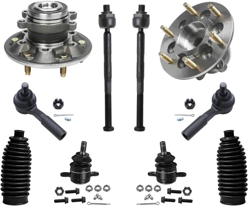 Vista 60 de Detroit Axle - Kit de suspensión delantera 4WD para Nissan Frontier Pathfinder Xterra, 2 cubos de rodamientos de ruedas, 2 brazos de control