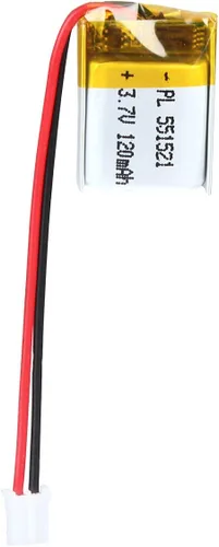Vista 28 de Batería de 3.7V 200mAh 502025 Li-ion Li-Po recargable de iones de litio con conector de paso de 2P PH 0.079 in