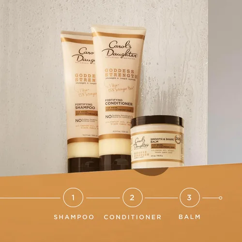 Vista 9 de Carol's Daughter Goddess Strength - Acondicionador fortificante para cabello ondulado, rizado y crespo, acondicionador con aceite de ricino