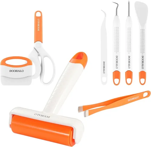 Vista 9 de DOOHALO Brayer Roller - Herramientas de deshierbe de vinilo compatibles con Cricut Crafting Kit de accesorios básicos para silueta, raspador