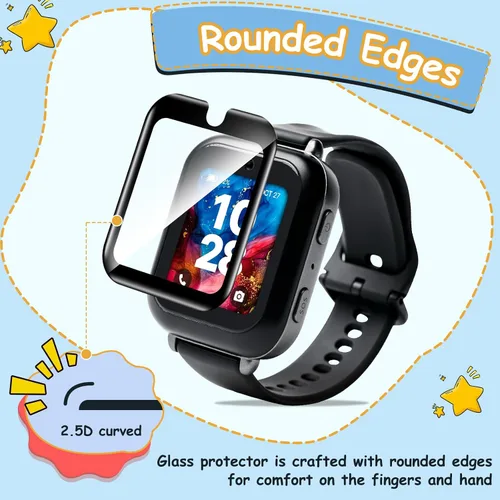 Vista 4 de ottpluscase Protector de pantalla para Bark Watch, [2 unidades] Protector de pantalla de vidrio templado, protección general, sensible al tacto