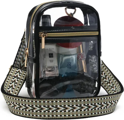 Vista 21 de Bolso cruzado aprobado por estadios para mujer, bolsa transparente para estadios para eventos deportivos, conciertos