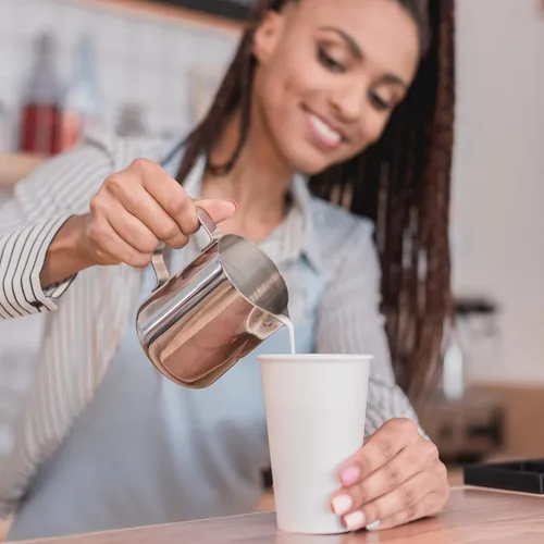 Vista 5 de Vasos de papel de 12 oz – Tazas de papel de café blanco para té agua y cacao (50 unidades)