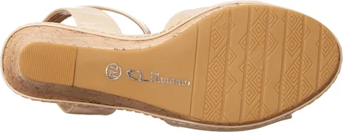 Vista 4 de CL by Chinese Laundry Sandalias de cuña Beaming Cloud Patent para mujer