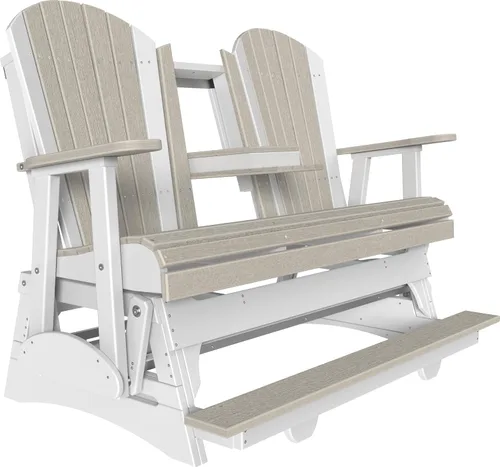 Vista 18 de LuxCraft Adirondack Balcony Glider - 5 pies con consola desplegable (Aruba en negro)