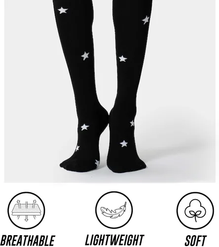 Vista 4 de Love Classic Algodón extra largo hasta el muslo Calcetines ligeros para mujer (S, talla 6-9)