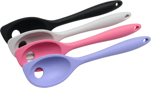 Vista 3 de Chef Craft Cuchara mezcladora de silicona premium, 11 pulgadas, color negro
