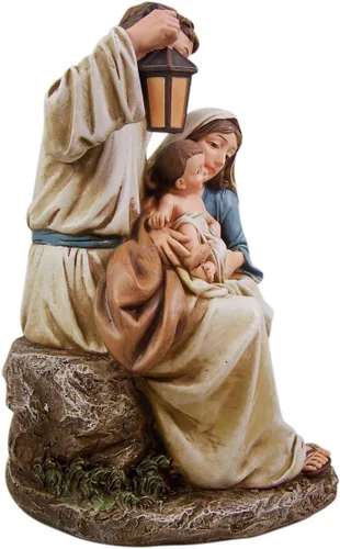 Vista 2 de CBC Group Avalon Gallery - Figura de resina de Adviento y Navidad, 9.25 pulgadas, Blessed Holy Family