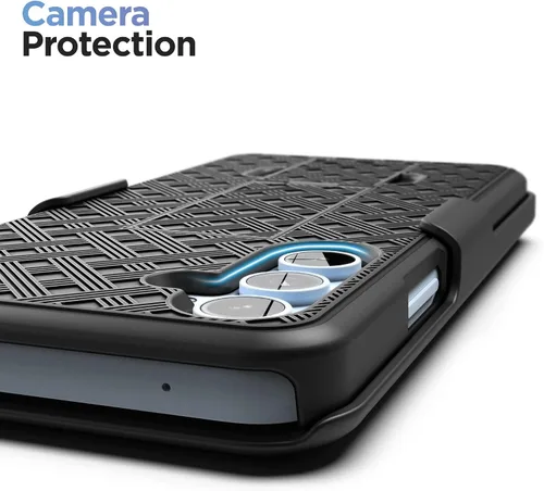 Vista 4 de DuraClip - Funda para Samsung Galaxy A54 5G con clip de funda y soporte (negro mate) (A54 5G)