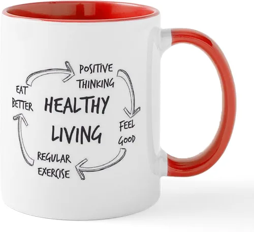 Vista 49 de CafePress Living The Dream Mugs Taza de café de cerámica de 11 oz (11.0 fl oz)