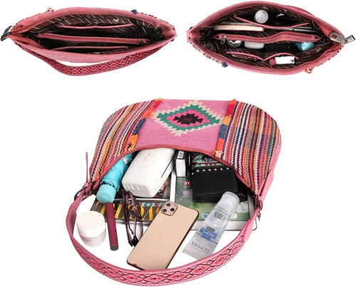 Vista 5 de Montana West Aztec Tapestry Collection - Bolso de mano oculto para mujer