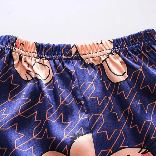 Vista 3 de TBUIALL Camisetas cortas+pantalones cortos para bebé, ropa de dormir para niño, pijamas de manga de dibujos animados para niñas pequeñas y conjunto