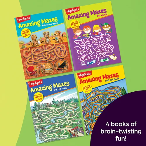 Vista 6 de Highlights for Children Amazing Mazes - Paquete de 4 libros para principiantes y expertos