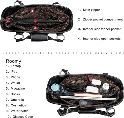 Vista 5 de Montana West Bolsas de mano occidentales para mujer, bolso de mano con asa superior para mujer