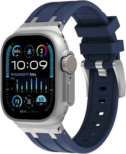 Vista 20 de Apple Watch Band para iWatch Ultra Series, correa de reloj de silicona para hombres, diseño fresco, compatible con Apple Watch de 1.929 in, 1.772